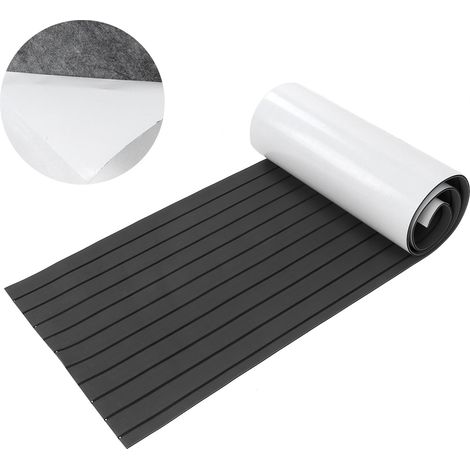 SJLERST Tapis de Sol Bateau Pont de Yacht,Tapis de Sol Mousse Teck synthétique EVA Tapis Auto-adhésif antidérapant 240 60 0.6cm pour Bateaux, Yachts, RV, Sols de Jardin (1/5)