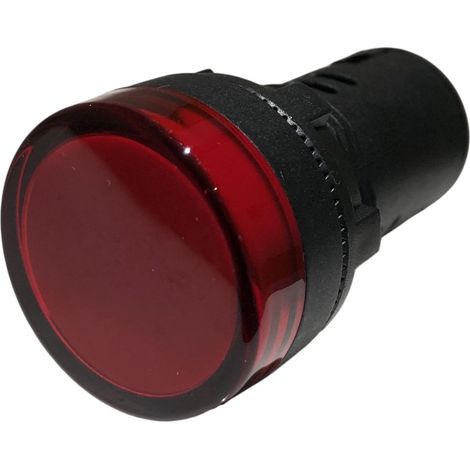 Voyant Led Rouge 24vca-cc Pour Armoire électrique - étanche Ip67 - Perçage 22mm