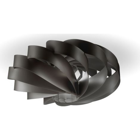 Plafoniera Moderna Flat Polilux ® Nero 3 Luci E27
