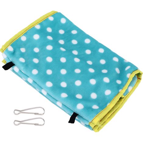Lit pour oiseaux pliable, portable et confortable en flanelle, hamac triangulaire suspendu avec crochets pour perroquets, hamsters et écureuils - Vert (1/5)