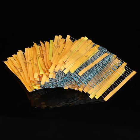 Kit de 2000 résistances à film métallique de 1/4 W (100 valeurs différentes, de 1 ohm à 1 MΩ) (1/5)