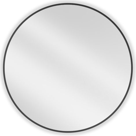 Mexen Loft miroir de salle de bains rond 80 cm, cadre noir - 9850-080-080-000-70 (1/5)