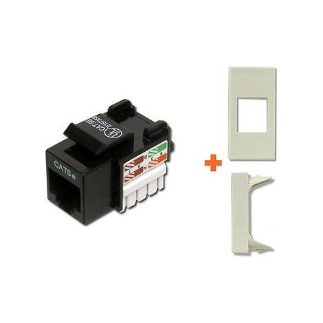 Keystone presa di rete CAT.5e Utp serie Legrand Cross bianco bianca RJ45