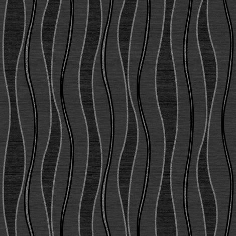 Debona Glitter Wave Black Silver Wallpaper Textured Embossed Glamorous Modern (1/4)