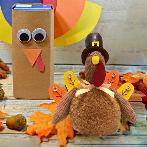Dinde En Peluche - Décoration De Table Pour L'Automne - Ornements Festifs Pour La Fête De L'Action De Grâce - 1 Pièce (1/5)