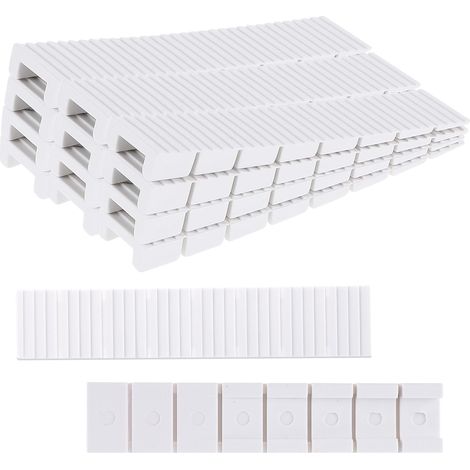 20 Pack Plastic Furniture Window Leveling Wedges, Trapezoidal Balancing Feet for Fixing Flickering Toilets, Load Carrier Wedges, Tables, Doors and (1/5)