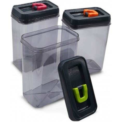 1 Pezzo Barattolo in Plastica da Cucina Multiuso Ermetico 1800 cc 3 Colori (1/3)