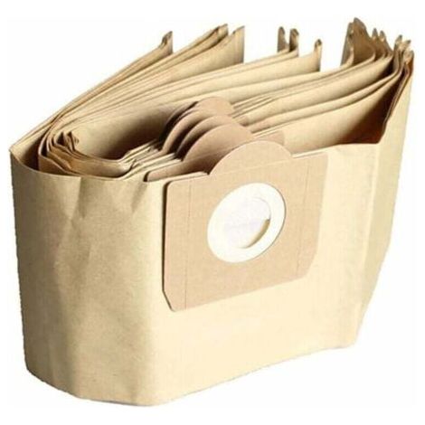 Sacs Aspirateur pour Karcher WD3, WD3P, MV3 Sacs Filtrants Pièces Détachées et Accessoires pour Karcher WD3 Premium - lot de 5 (1/5)