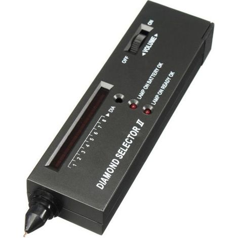 Détecteur de pierres précieuses - Moissanite - Testeur Diamant Sélecteur II - Sonore - Facile à utiliser - Noir (1/3)