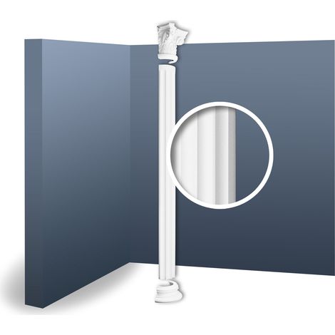 Demi-colonne Jeu complet Colonne de stuc Orac Decor KC3H LUXXUS décorative Relief Forme ronde antique classique 2,41 m