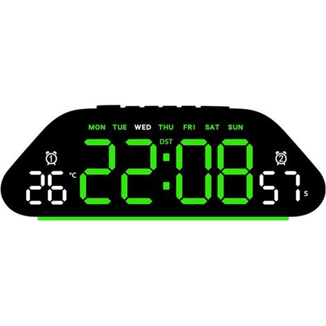 Digitale LED-Uhr mit Temperatur,Wochentags- und Datumsanzeige,Timer (1/5)