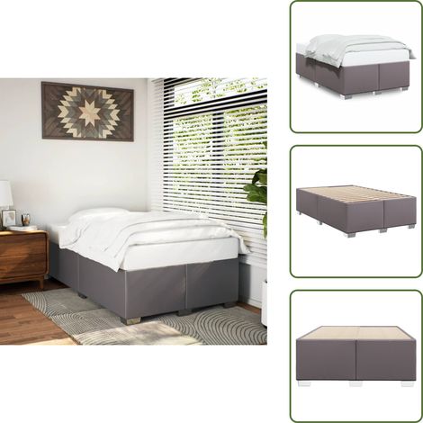 Bettgestell Grau 120x200 cm Kunstleder - Bettgestell - Bettgestelle - Bett - Betten