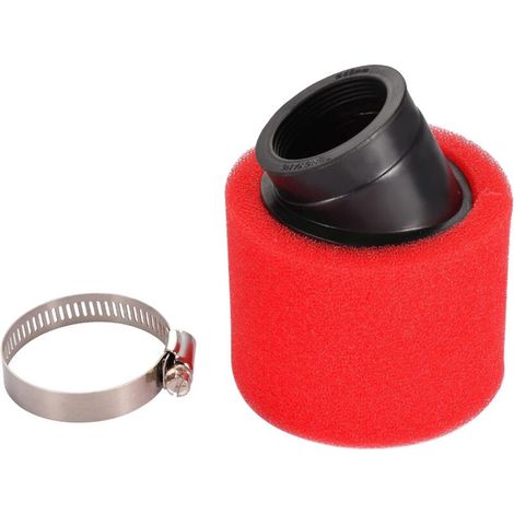45mm air filter double foam sponge cleaner red bevel angle mouth replacement for 50cc 70cc 90cc 110cc ATV quad buggy scooter 125cc 150cc dirt bike motorcycle go kart (1/5)