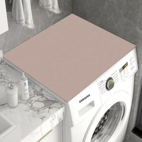 LAN Rose, 4050cm (terre de diatomées) Housse anti-poussière pour machine à laver en terre de diatomées, tapis antidérapant uni pour la maison, résistant à l'usure et absorbant (1/4)