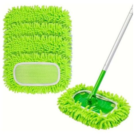 Green Mobility-Lot de 4 lingettes en microfibre lavables compatibles avec le balai Swiffer Sweeper, recharges de balai tricotées super absorbantes (1/4)