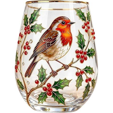 Tasse en verre avec motif de bouquet (1/5)