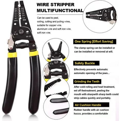 Kit d'outils de sertissage solaire PV, avec pince à sertir et dénuder, 5 paires de connecteurs et 2 clés à molette pour AWG14-10 2.5/4/6 mm² (1/5)