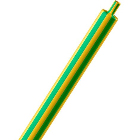 Gaine thermorétractable 8mm 4mm vert jaune longueur 2 mètres protection thermo fil électrique câble LED bande bandeau