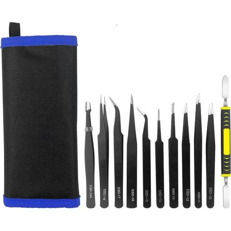 Pinzas, 11 piezas Pinzas para modelismo, Todo tipo de reparaciones, Electrónica, Manualidades