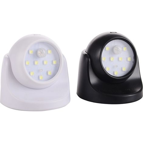 9LED contrôle de la lumière corps humain double induction lampe à économie d'énergie rotation à 360 degrés automatique iL216 (1/4)
