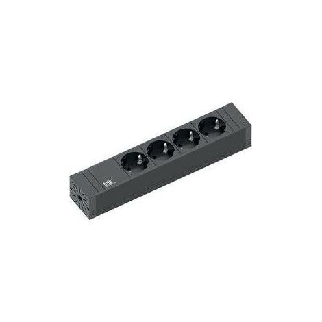 Bachmann CONNECT LINE ciabatta nera 4 prese 2m cavo