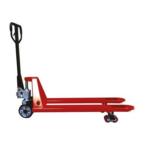 Transpallet manuale colore rosso - Forche 1150x540 mm ideali per pallet Europa - Capacità 2500 kg - Tutti i settori - AC25CBVROUGE