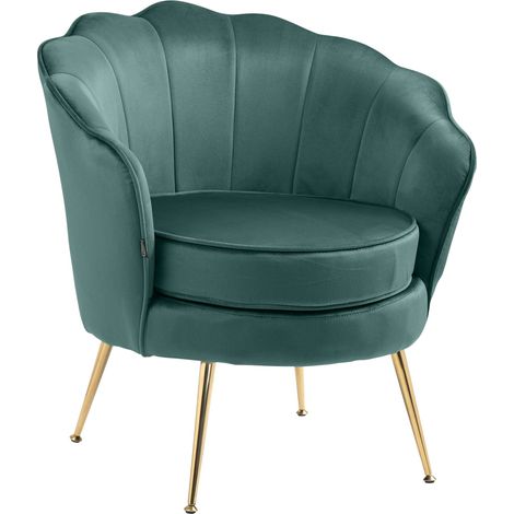 Sedia in velluto Rosita verde (1/5)
