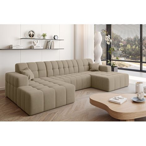 Ecksofa Nimes in U-Form, stoff Portland Beige (1/5)