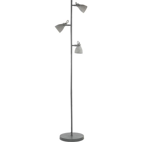 Lampada da terra di colore cemento grigio chiaro Mistago