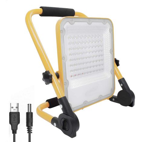Faro da lavoro a led 50 watt faretto ricaricabile usb portatile emergenza IP65 luce fredda 6500k (1/5)