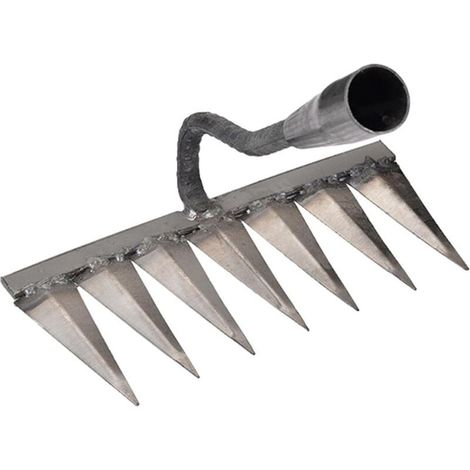 Râteau De Désherbage Scarificateur en Métal Râteau De Désherbage Tenu dans La Main Houe Creuse Tout en Acier Trempé Outil De Sol Portatif en Acier pour Creuser pour Repiquage Et Entretien,Ho,de (1/5)