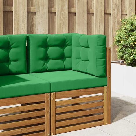 vidaXL Coussin de canapé d'extérieur Polyester Vert 60 x 60 x 8 cm (1/5)