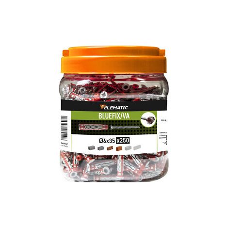 ELEMATIC TASSELLO BLUEFIX VA 6X35 BARATTOLO 250 PZ- 1,0 pz