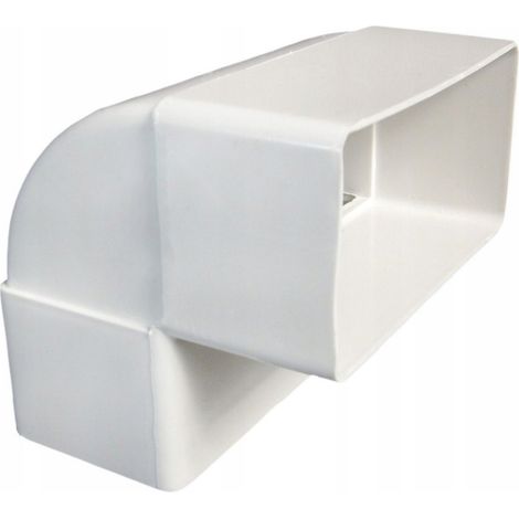 Dospel Coude vertical plat D/KPI 110x55 mm - Blanc - Durable et esthétique - Facile installer (1/3)