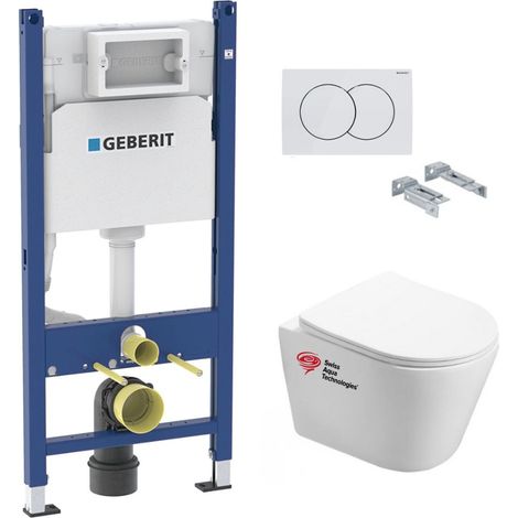 Pack WC Bati-support GEBERIT + WC Swiss Aqua Technologies Infinitio sans bride
