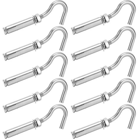 10 chevilles d'expansion en acier inoxydable 304, vis M8 haute résistance pour murs en béton et en briques (1/5)