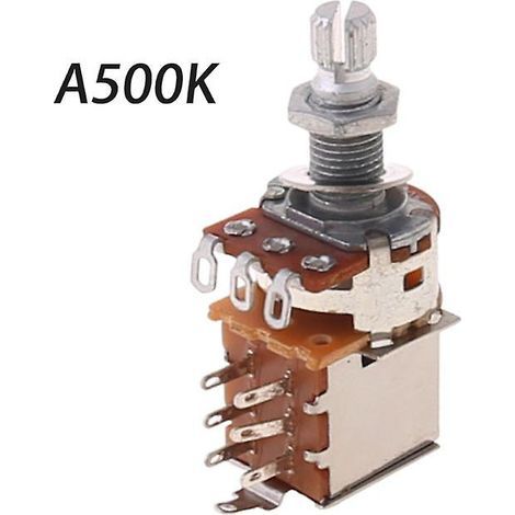 Bouton de sélecteur de guitare chromé A500K B500K A250K B250K Potentiomètre de contrôle de guitare push-pull P (1/5)