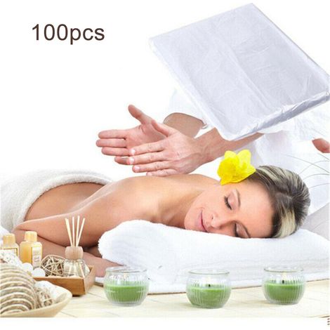 100 pièces Housses de Protection Jetables Imperméables pour Table de Massage, Canapé, Lit et Épilation à la Cire (1/5)