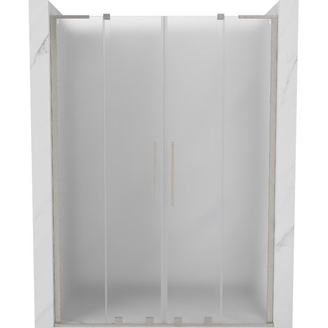 Mexen Velar L Duo porte de douche coulissante 140 cm, givré, nickel brossé - 871-140-003-32-97 (1/5)