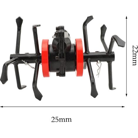 Motozappa elettrica con ruota a 6 artigli, tagliaerba, testina universale per allentare il terreno, mini motozappa per lavorazione profonda del giardino 26 mm - ALTRO (1/4)