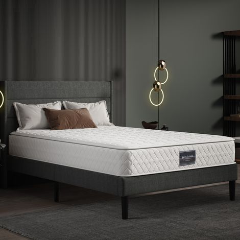 Materasso a molle, materasso in schiuma fredda a 7 zone, nucleo a molle insacchettate, 90x200 cm, 100% certificato Oeko-Tex, copertura in microfibra trapuntata, grado di durezza H3, altezza 25 cm (1/5)