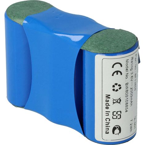 vhbw Batería compatible con Wolf BS45 tijeras cortacésped 2000mAh 3,6V NiMH - Reemplaza BS45, 70845 055, Accu45, BF13806 VSE 4/5