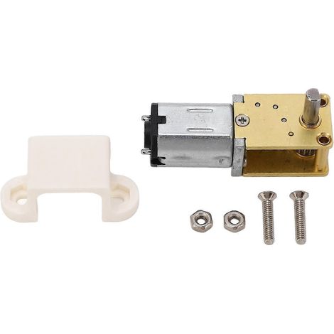 Moteur à engrenage à vis sans fin turbo, micromoteur à balais, 12 V CC, mini-réduction, 1 arbre fixe, 381 tr/min, rapport de réduction 1:42