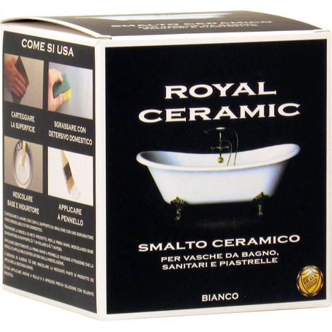 Brava RC3 Royal Ceramic Smalto per Vasche da Bagno, Bianco, 375 ml (1/5)