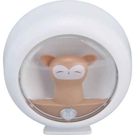 Kreatives Nachtlicht mit Tiererkennung, Nachtlicht für Kleiderschrank und Schlafzimmer, weiß, USB-aufladbar (mit eingebautem Akku, Affe) (1/5)