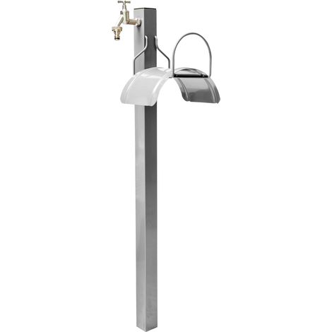 Fontana da Esterno Portatubo e Rubinetto in Acciaio Agrati Grigio (1/3)