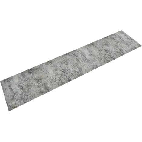 Tappeto da cucina lavabile con stampa effetto cemento 300 x 60 cm antiscivolo morbido moderno in velluto grigio 020046064