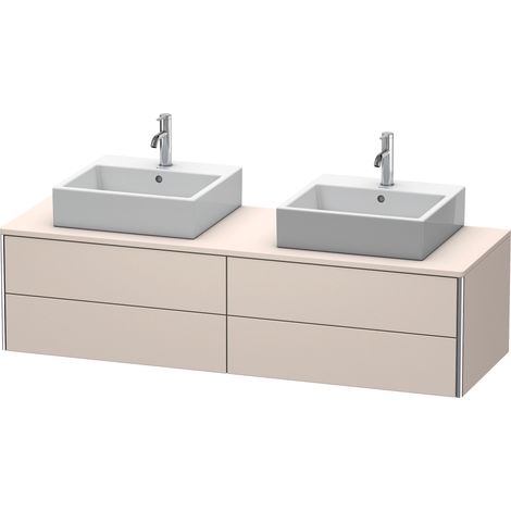 Lavabo consola Duravit XSquare, suspendido, para dos lavabos, 4