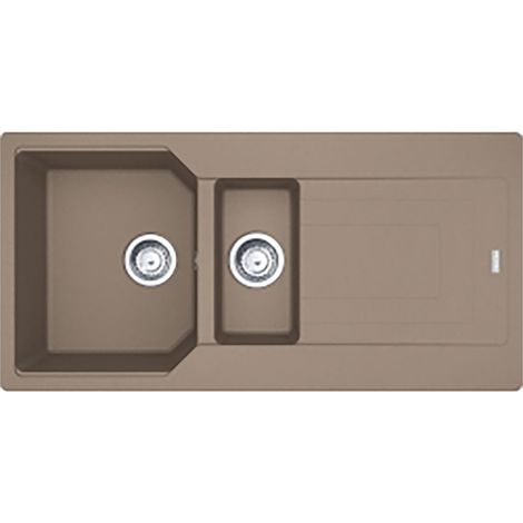 Franke Einbauspüle Urban Flächenbündig UBG 251-100, Fragranit, Cashmere, Drehknopfventil Edelstahl (1/3)