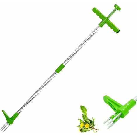100 cm Aluminium-Unkrautstecher, Teleskop-Garten-Teleskop-Unkrautzieher, langer Griff, manueller Garten-Unkrautzieher (1/5)